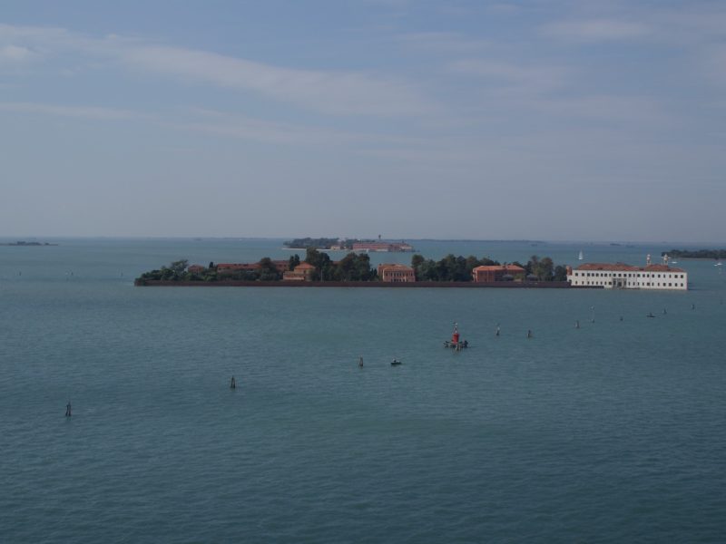Wooded Lokrum Island seen across the water from the Dalmatian coast